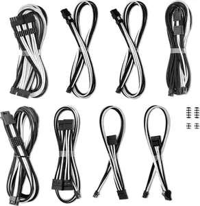 CableMod Dual StealthSense Set for Corsair RMi/RMx White 16-pin (2× cables)