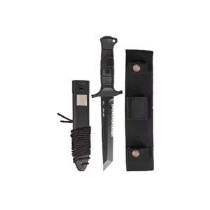 Combat knife Mil-Tec 2000 — multi-tool knife, 440A stainless steel blade 165 mm, glass-fibre reinforced polyamide handle and scabbard, nylon belt holder