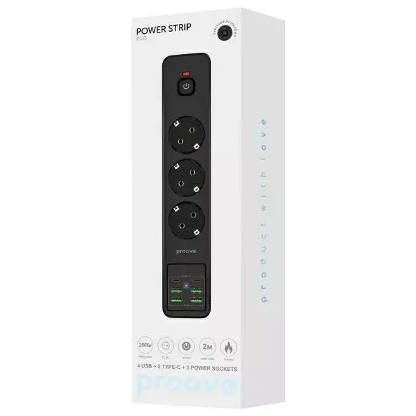 Сетевой фильтр Proove P-03 3000Вт 2м Photo 2