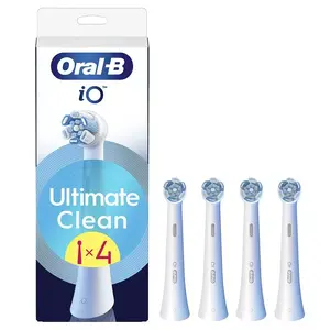 Toothbrush heads BRAUN Oral‑B iO UltimateClean, pack of 4 heads, white, for adults