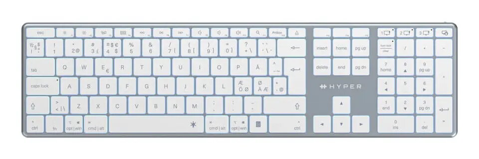 Bezvadu tastatūra HYPER HyperSpace Next Bluetooth