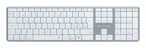 Bezvadu tastatūra HYPER HyperSpace Next Bluetooth pilna izmēra QWERTY ziemeļvalstu izkārtojums pelēka ar LED apgaismojumu