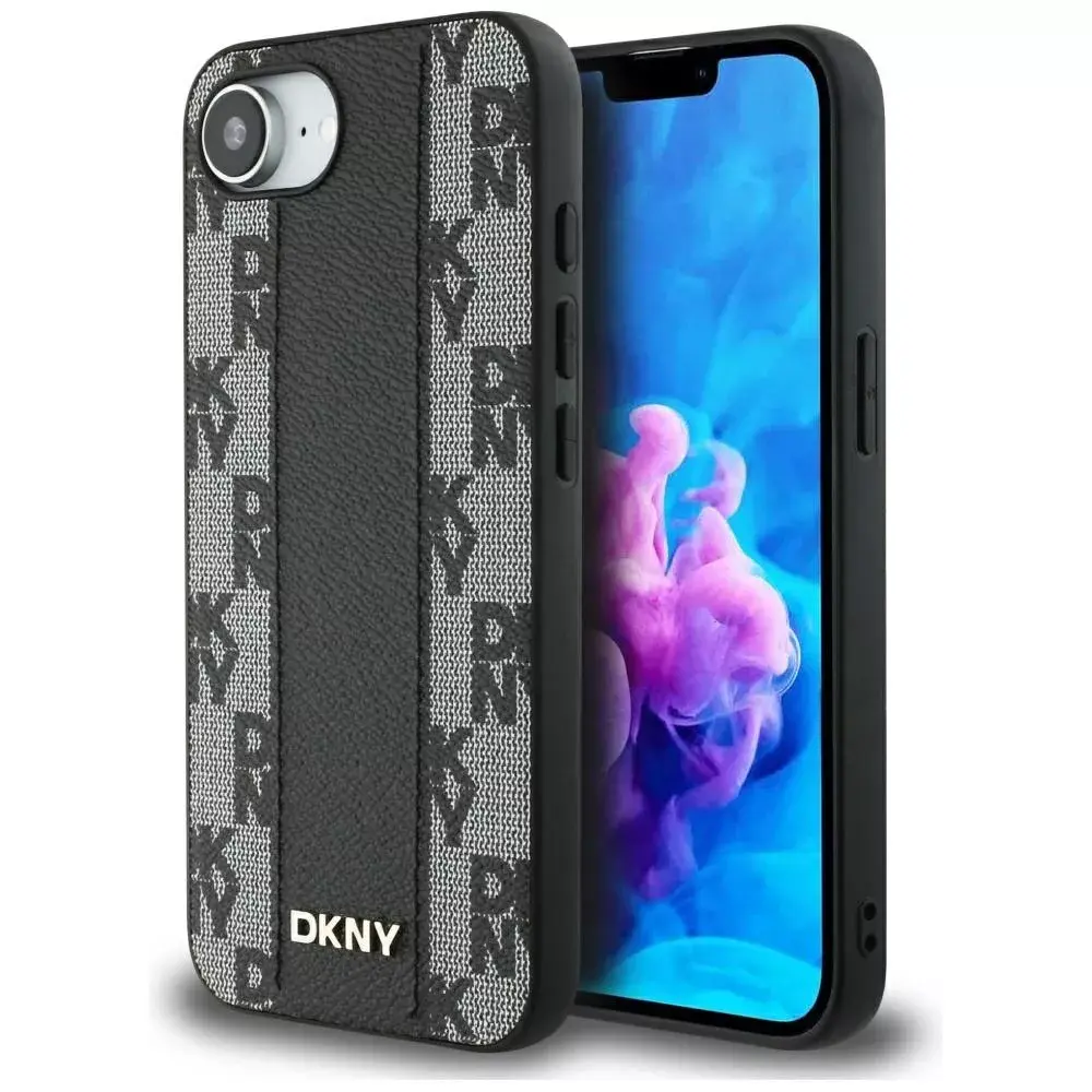 DKNY Leather Checkered MagSafe Case for iPhone 16e Photo 3