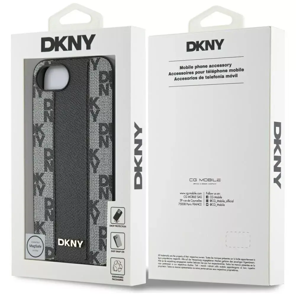 DKNY Leather Checkered MagSafe Case for iPhone 16e Photo 5