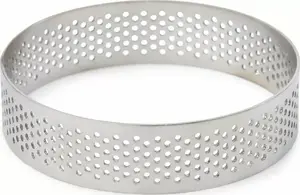 Baking ring Patisse perforated round 8 cm, stainless steel pastry mould