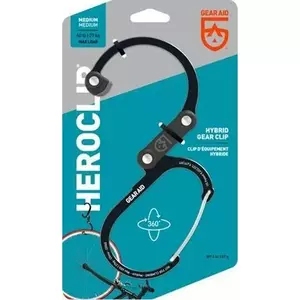 Gear Aid HeroClip Medium Stealth Black karabīne ar rotējošu āķi