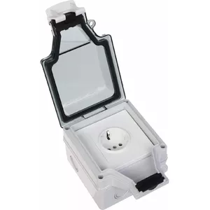 Одиночная накладная розетка Atlo ATLO-S1IP6 IP66 – одиночный модуль, поверхностный, влагозащищённая