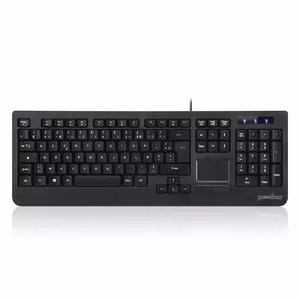 Проводная полноразмерная клавиатура Perixx Periboard-513 II USB QWERTY английская, чёрная, мембранная, кабель 1.8 м