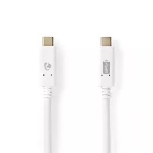USB cable Nedis CCGW64750WT10 USB 3.2 Gen 2 1m USB C White