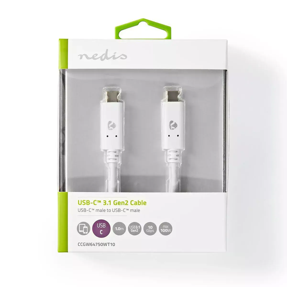 USB cable Nedis CCGW64750WT10 Photo 3