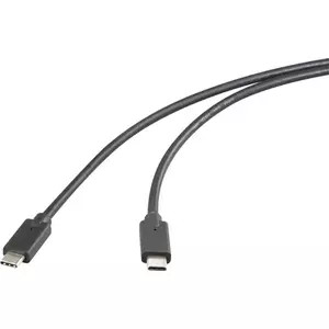 Displeja kabelis Renkforce RF-5501100 USB-C — Display (USB 3.2 Gen2x2), 50 cm, melns