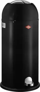 Atkritumu tvertne Wesco Kickmaster Maxi 40 l, melna, ar pedāli, metāla