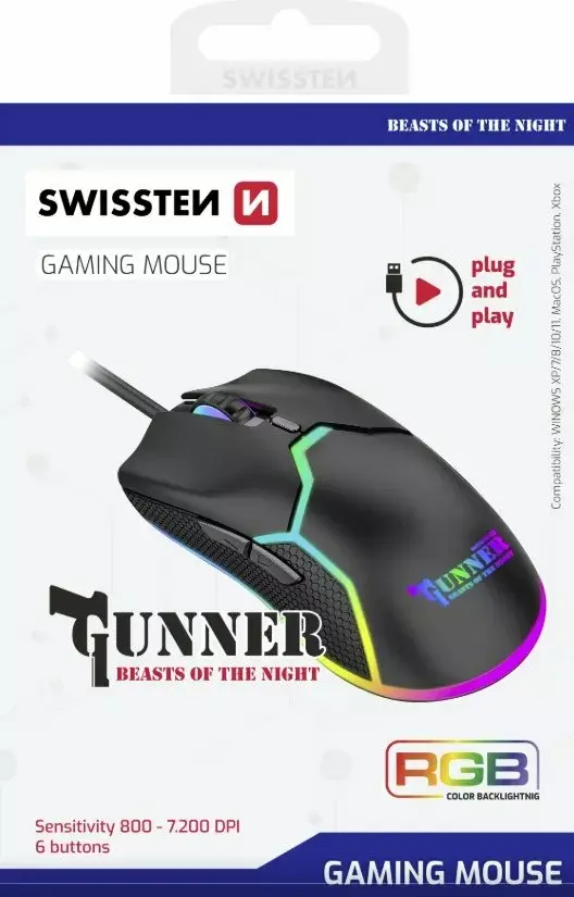 Игровая мышь Swissten Gunner Photo 4