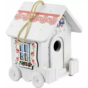 Putnu ligzdu kārba Garden&Fun GF-12932, koka, balta, 16×17×22,5 cm