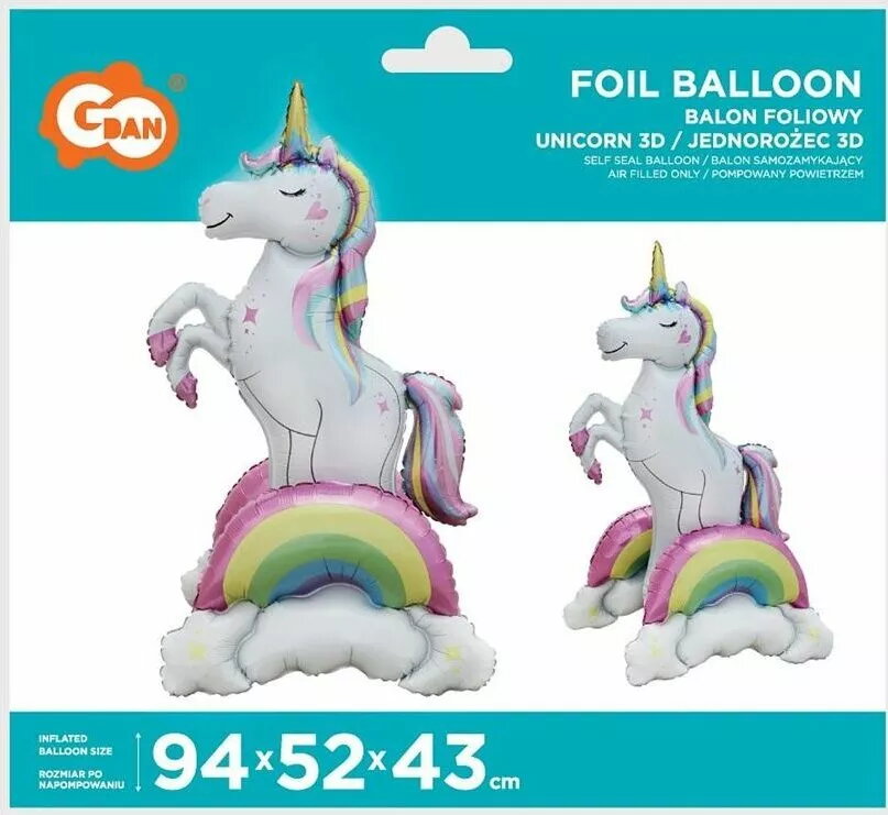 Foliijas balons TEKA Balon Jednorożec 94×52×43