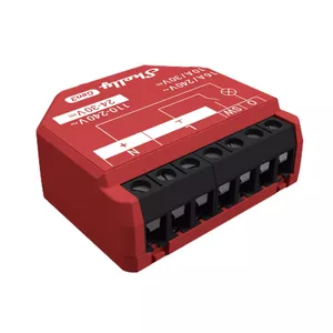 Smart switch SHELL Shelly 1PM Gen3 — wireless, 110–240 V AC, max 240 V, 1.2 W, plastic housing, 42×16×37 mm