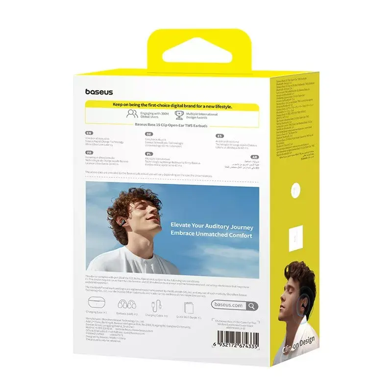 Baseus Bass 15 Clip Open Ear — Bluetooth 5.4, ANC Photo 7
