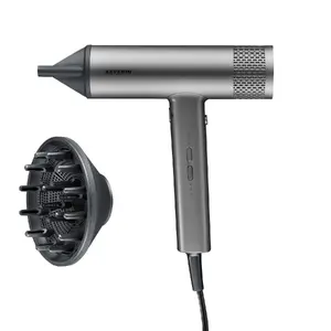 Фен SEVERIN HT 0169 — 2000 Вт, 3 скорости, 3 уровня нагрева, ионизация, диффузор и концентратор, шнур 2,8 м, алюминиевый корпус