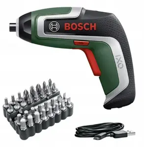 Cordless screwdriver Bosch IXO 7 with 32-piece bit set, rechargeable handheld driver