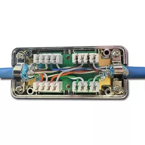 Разъём DATACOM 4236 STP CAT6A LSA серебристый – экранированный RJ45 для кабелей CAT6A