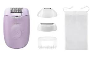 Philips 4000 Series Corded Epilator BRE257/00 Purple with Shaver and Trimmer Attachments