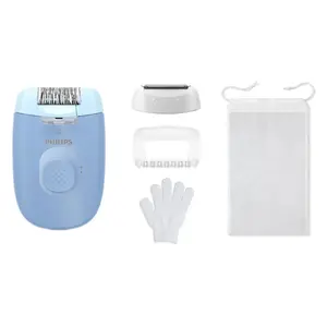 Epilator Philips BRE247/00 Series 4000 — 2 power levels, shaver, massage, blue