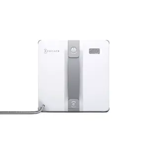 Window cleaner Ecovacs WINBOT MINI — suction, battery Li‑Ion, min window 22×25 cm, 1.3 kg, 215×215×55 mm, grey/white