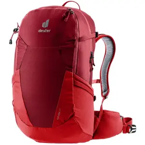 Mugursoma DEUTER Futura 27 sieviešu 27L sarkana — pārgājienu soma ar ergonomisku muguras sistēmu