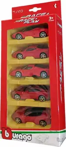 Die-cast model set Bburago Ferrari Race + Play 5-pack 1:18 scale