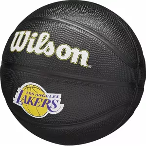Мини-мяч для баскетбола Wilson Team Tribute Los Angeles Lakers WZ4017601XB — размер 3, чёрный