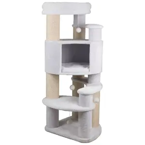 Cat scratching tower Trixie Zita freestanding white 640x1470mm