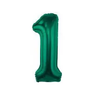 Foil Balloon GoDan model CH-B8B1 — number 1, bottle green, 85 cm