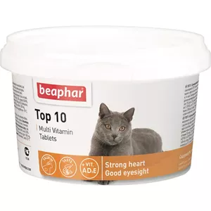 Vitamīnu papildinājums: Beaphar vitamīni TOP 10 cat, 180 tab.