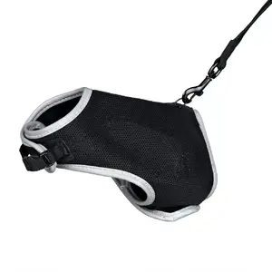 Vest harness Trixie 41895 Black Nylon for Cat Chest 36-54 cm