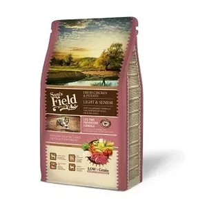 Sausā barība suņiem: Sams Field Lamb & Rice Light & Senior, 13 kg, vecākiem suņiem.