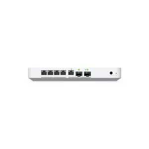 Сетевой шлюз UBIQUITI UXG-Fiber — маршрутизатор с 2 SFP+ портами, 5x 2,5GbE LAN, PoE+, ARM Cortex 2,2 ГГц, питание 54 В DC