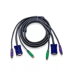 KVM кабель ATEN 10ft PS/2 6 pin mini-DIN HDB-15 3 м Черный