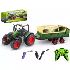 Traktors R/C ar piekabi, USB uzlāde