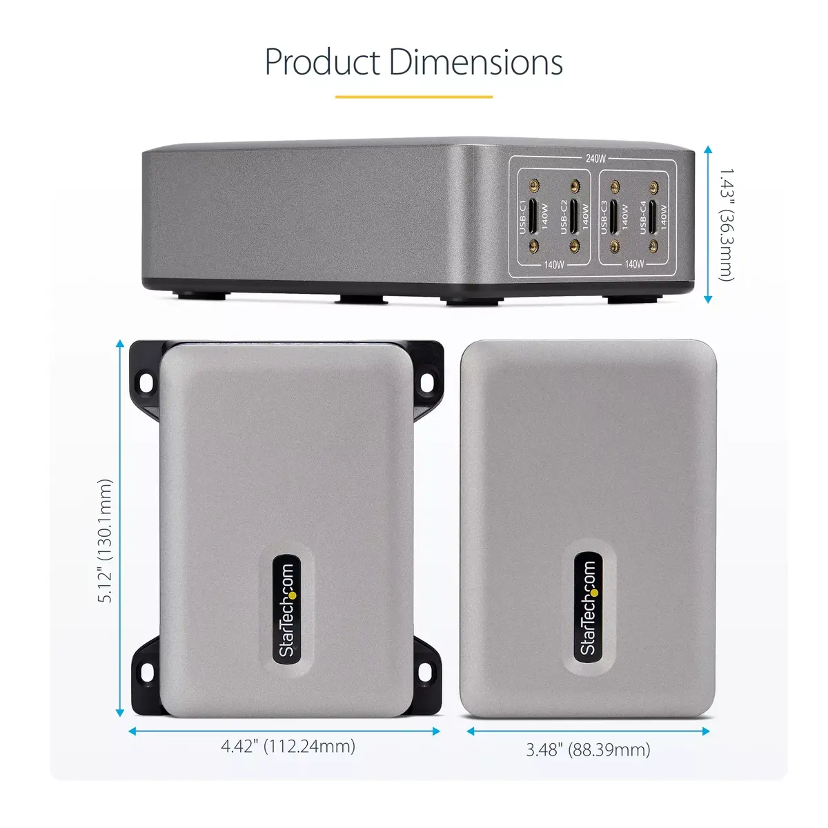 USB-C lādētājs StarTech.com 4-portu 240W Photo 16