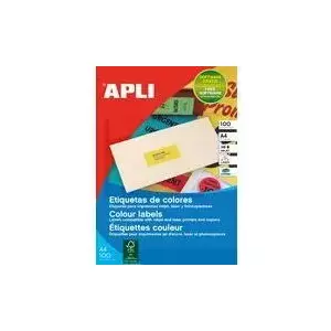 Address labels agipa 100754 210 x 297 mm Neon Yellow Non-removable — sheet labels