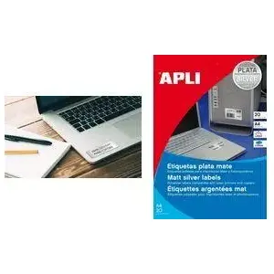 Agipa 12975 Round Polyester Labels, 40mm, Silver, Weatherproof