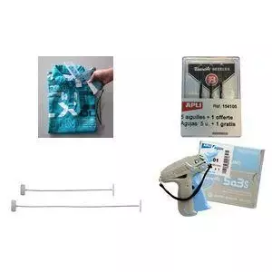 agipa Anschießpistole Banok's 503 S grey/blue plastic standard needle, 1 pc