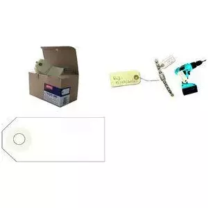 Luggage tag agipa 101578 80 x 38 mm neutral with wire