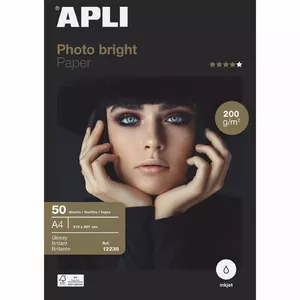 Photo Paper APLI 12239 White 200g A4 50 Sheets