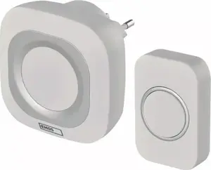 Wireless Doorbell EMOS P5733W AC, white — wireless chime set, AC-powered