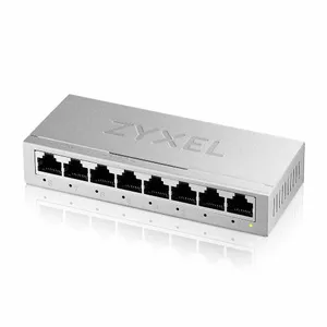 Unmanaged 8-Port Gigabit Ethernet Switch Zyxel GS-108B v5, desktop/rack-mountable, metal housing