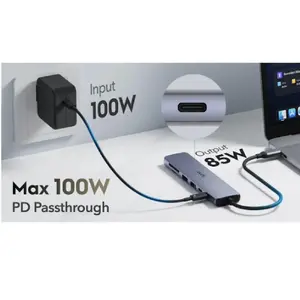 USB-C концентратор Cudy UH407 7-в-1 с HDMI 4K 60 Гц и USB-C PD