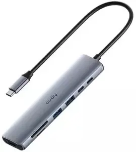 USB-C концентратор Cudy UH407 7-в-1 с HDMI 4K 60 Гц и USB-C PD