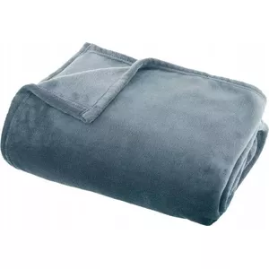 Atmosphera 156047O Throw Blanket, Ocean Blue, 130 x 180 cm