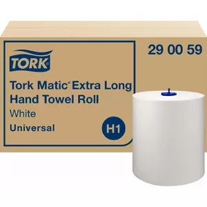 Paper hand towel rolls Tork Matic H1 Universal 1-ply 290059 — pack of 6